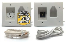 DATA COMM Electronics In Wall Cable Management Kit - TV Cable Hider Wall Kit ...