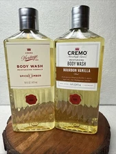 Cremo Body Wash Bourbon & spiced Amber Full Size 16 fl oz- 2 Pack NEW