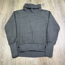 Alo Yoga Womens Heather Gray Thumb Holes Haze Mock Funnel Neck Sweatshirt Size S