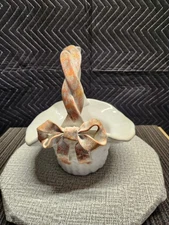 Vintage Ceramic Weave Basket 