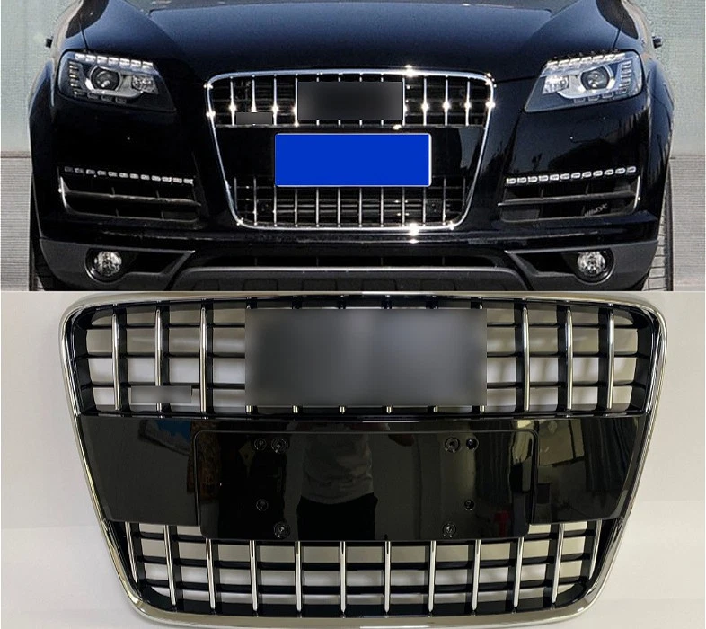 Parrilla de parachoques delantero plateada Q7 SQ7 para Audi 2007 2008 2009-2014 2015 Foto 2 de 4