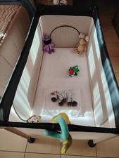 TecTake 402417 Lettino da Viaggio per Bambini 126 x 65 x 80 cm - Caffè