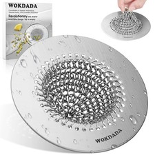 Sink Drain Strainer, Reversible Anti-Clog Mesh Strainer with 304 Stainless St...