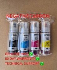 Set 4 Genuine Epson 522 Ink Bottles for ET-2720 ET-2800 ET-2803 ET-4700 ET-4800