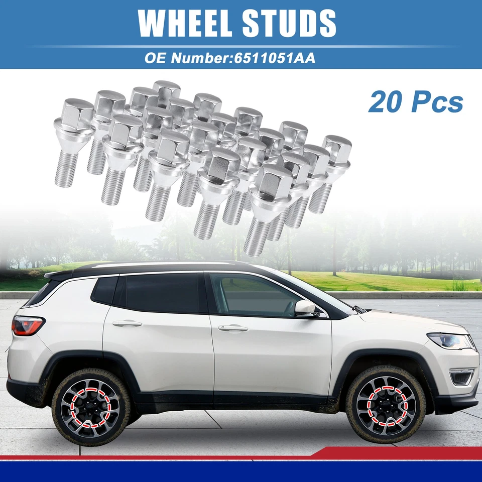20 Stück Radschrauben ersetzen Nr. 6511051AA für Jeep Compass 2.4L 2017-2023 - Bild 2 von 4