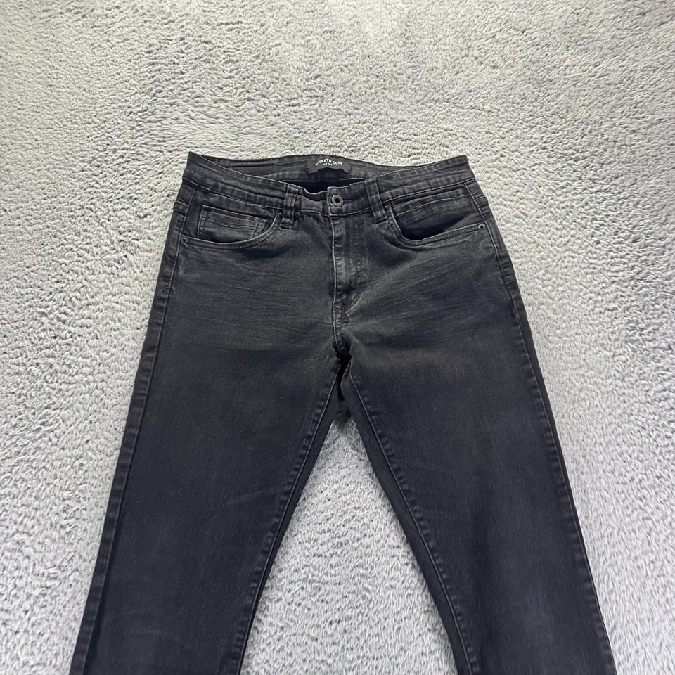 Pantalones de mezclilla Kenneth Cole Today is Your Day para hombre 32x30 negros rectos ajustados elásticos Foto 2 de 4