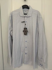 NWT Men’s Visconti Black Modern Fit Button Down Shirt XL