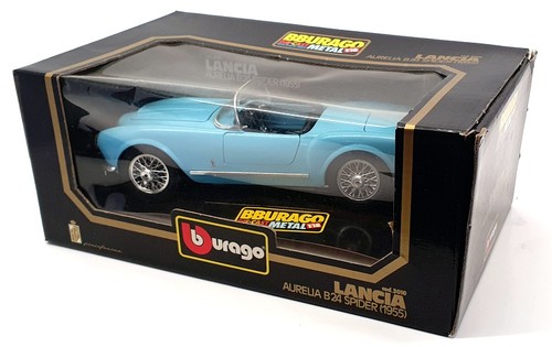 Burago 1/18 Scale Diecast 3010 - 1955 Lancia Aurelia B24 Spider - Blue - Picture 5 of 5