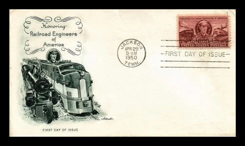 US COVER RAILROAD ENGINEERS OF AMERICA FDC SCOTT 993 ARTMASTER CACHET