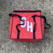 GRUBHUB Official Large 19"x18"x9” Insulated Food Delivery Carrying Tote Bag Red