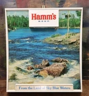 Vintage Hamm’s Beer Sign “ From The Land Of Sky Blue Waters” ~ NICE