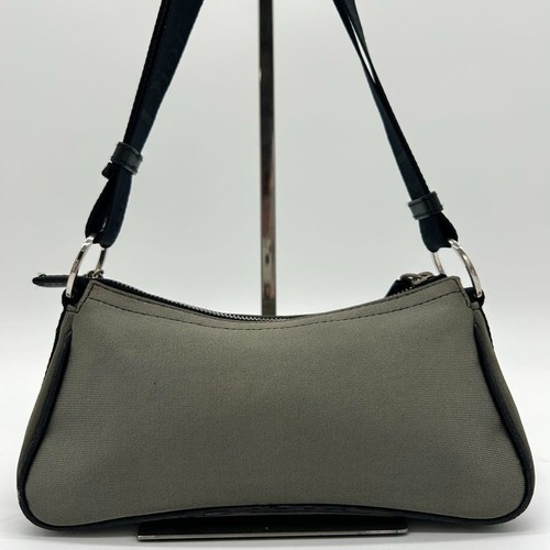 Borsa a tracolla Dior Hardcore Strass Pouch tela grigia Y2K Galliano epoca difetto JP - Foto 4 di 11