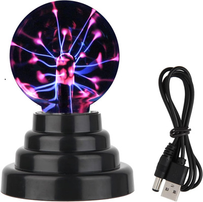3 Inch Battery or USB Powered Magic Plasma Ball Lamp - Touch Sensitive Interacti
