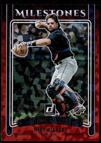 2025 Donruss Milestones Red Ice #11 Mike Piazza #063/149