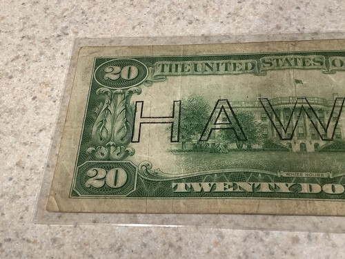 $20 1934 A Hawaii WWII Emergency Issue Federal Reserve Note - Picture 5 of 6
