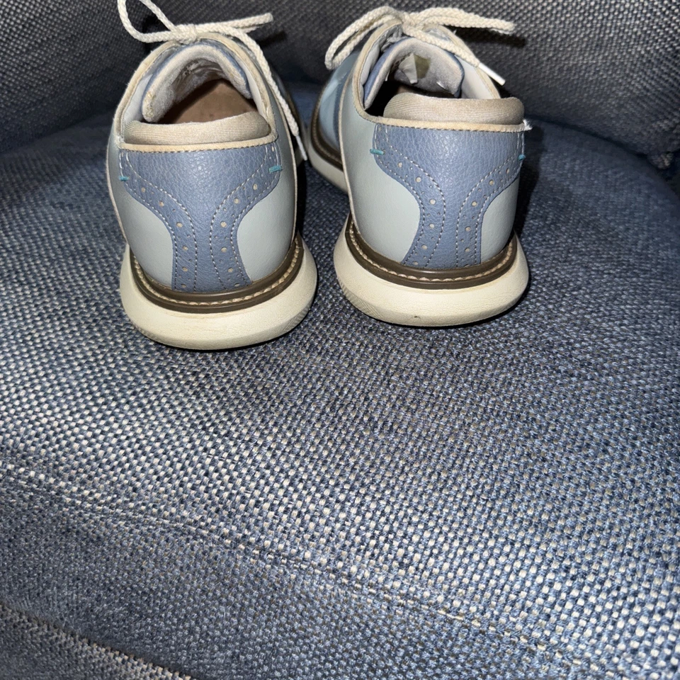 Zapatos de golf FootJoy vintage de dos tonos con montura para hombre 7 clásicos de cuero azul y blanco Foto 3 de 4