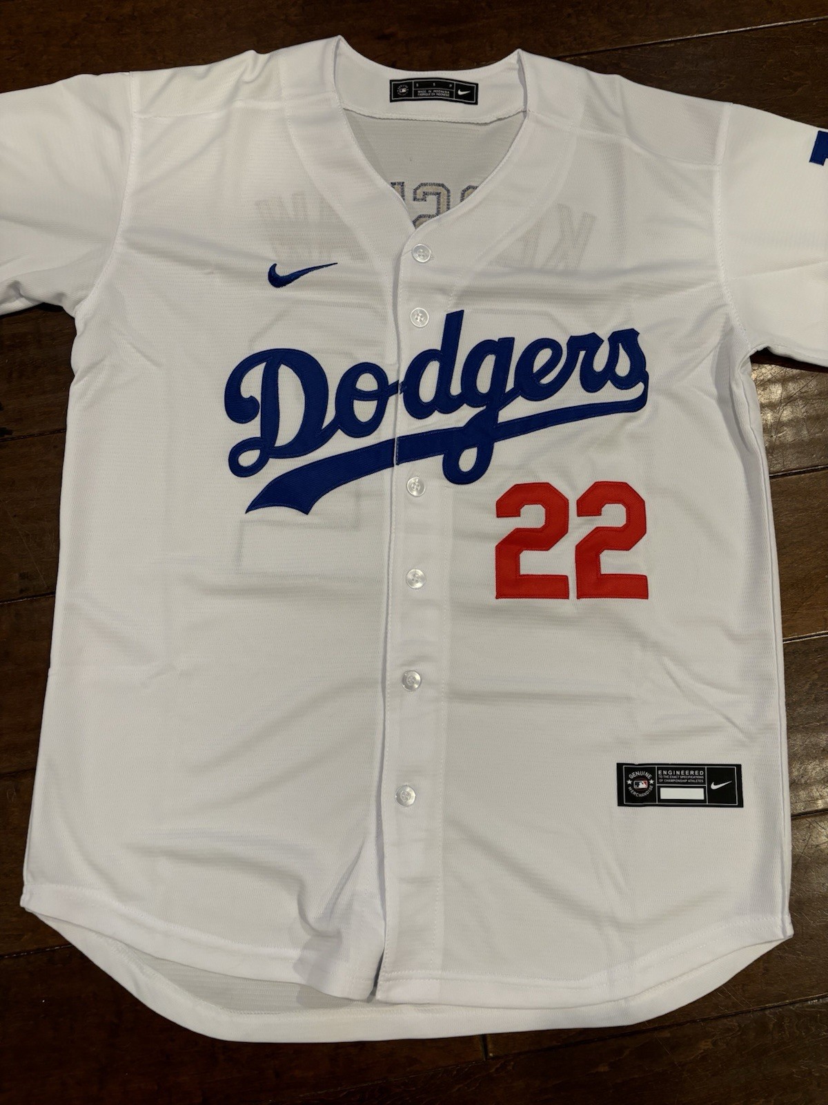 Youth Clayton Kershaw White Dodgers Jersey Size Small