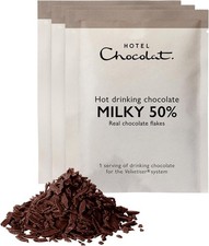 Image of Hotel Chocolat Milky 50% Hot Chocolate Sachets - Luxury Chocolate Flakes - Pack