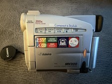Canon DM-MV300 E 200x Digital Zoom Video Camera Handheld Camcorder UNTESTED