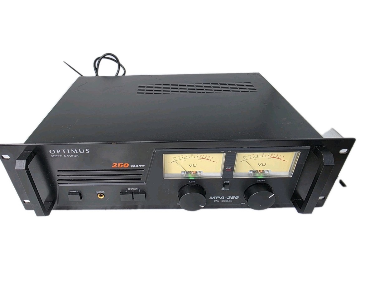 Optimus MPA-250 Fan Cooled Stereo Power Amplifier in Excellent