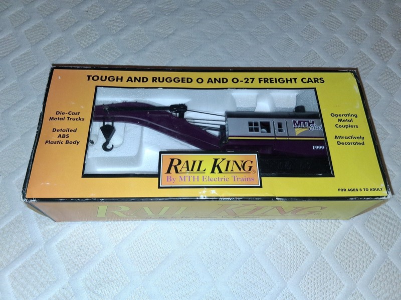 MTH Rail King O Gauge MTHRRC-1999 RK Operating Crane Car  Nice!!