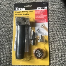 TITAN Double Flaring Tool, 45-Deg SAE, 3/16" Steel/Nickel Tube 51535 Brake Line
