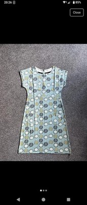 pale blue Mix Weird Fish Tunic Dress Size 10 Excellent Condition Pockets