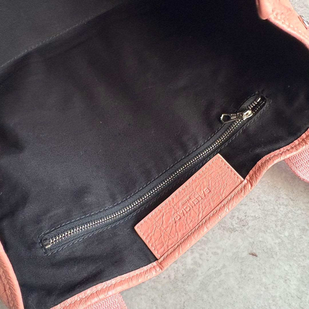 BALENCIAGA Navy Cabas S Leather Shoulder Handbag Pink Authentic Used From Japan thumbnail 20
