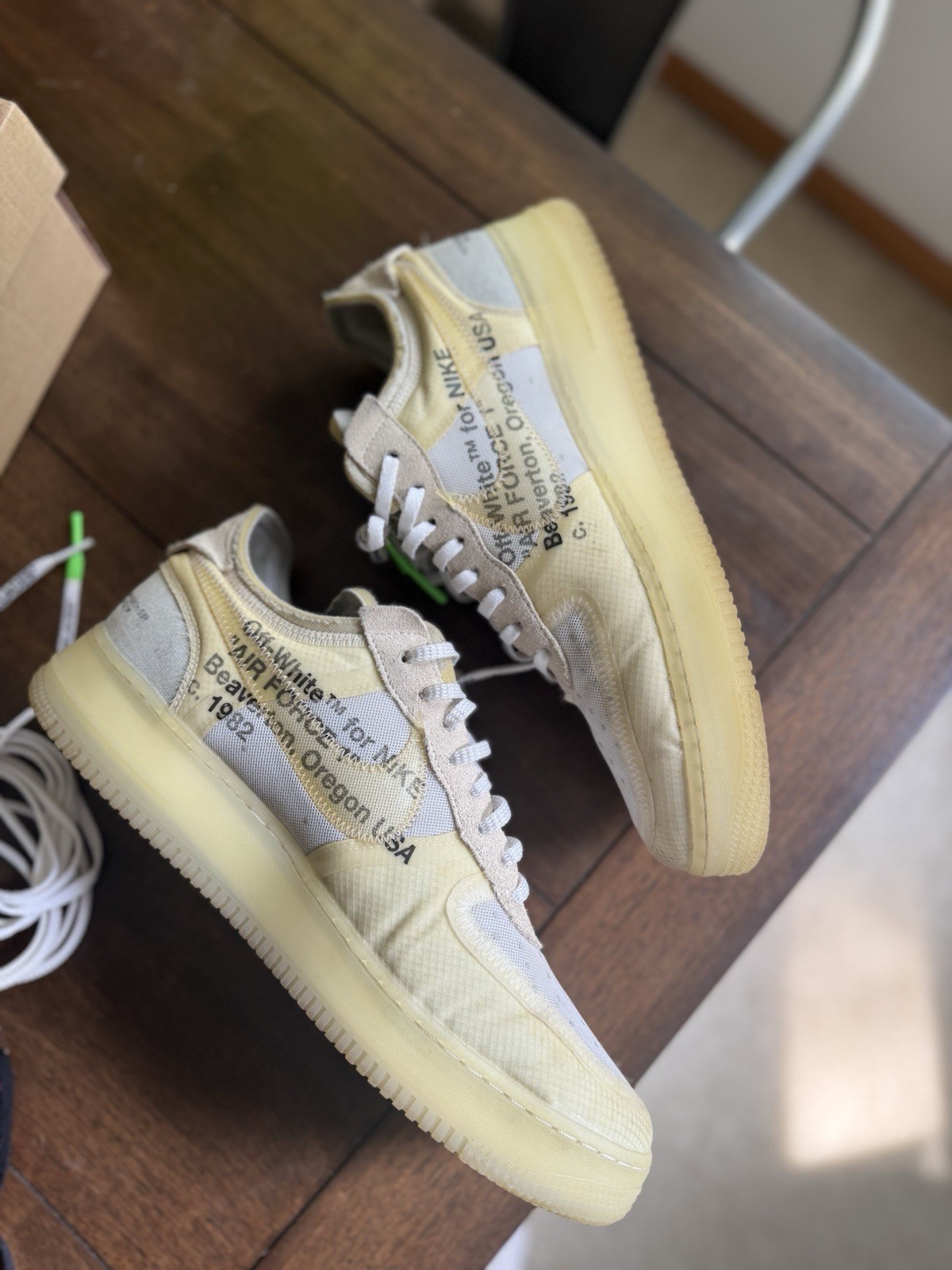 OFF WHITE X NIKE Nike Air Force 1 x Off White bianche "The Ten" 2017 taglia 13