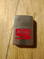 Briquet Zippo Coca Cola vintage d'occasion à carreaux étincelles petites...