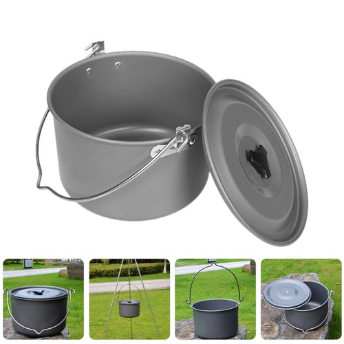 Open Fire Cooking Equipment Camping Cookware Pot Coffee Aluminum - Picture 11 of 12