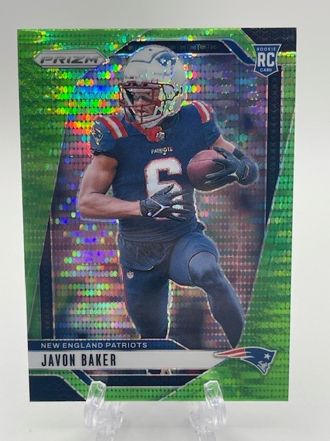2024 Panini Prizm - Rookies Javon Baker #344 Neon Green Pulsar Prizm (RC)