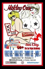 *EXPLICIT* Motley Crue Vegas Residency Concert Poster 11" x 17" signed by artist