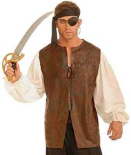 Buccaneer Shirt Caribbean Pirate Fancy Dress Halloween Adult Costume Accessory