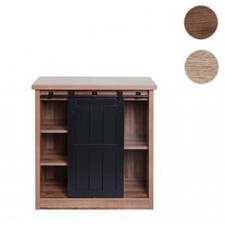 Kommode HWC-K75, Schrank Regal, Holz-Optik Industrial Metall 84x80x40cm