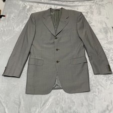 Canali Blazer Men EU 50R US 40R Grey Super 120s 3-Button 100 Virgin Wool Italy