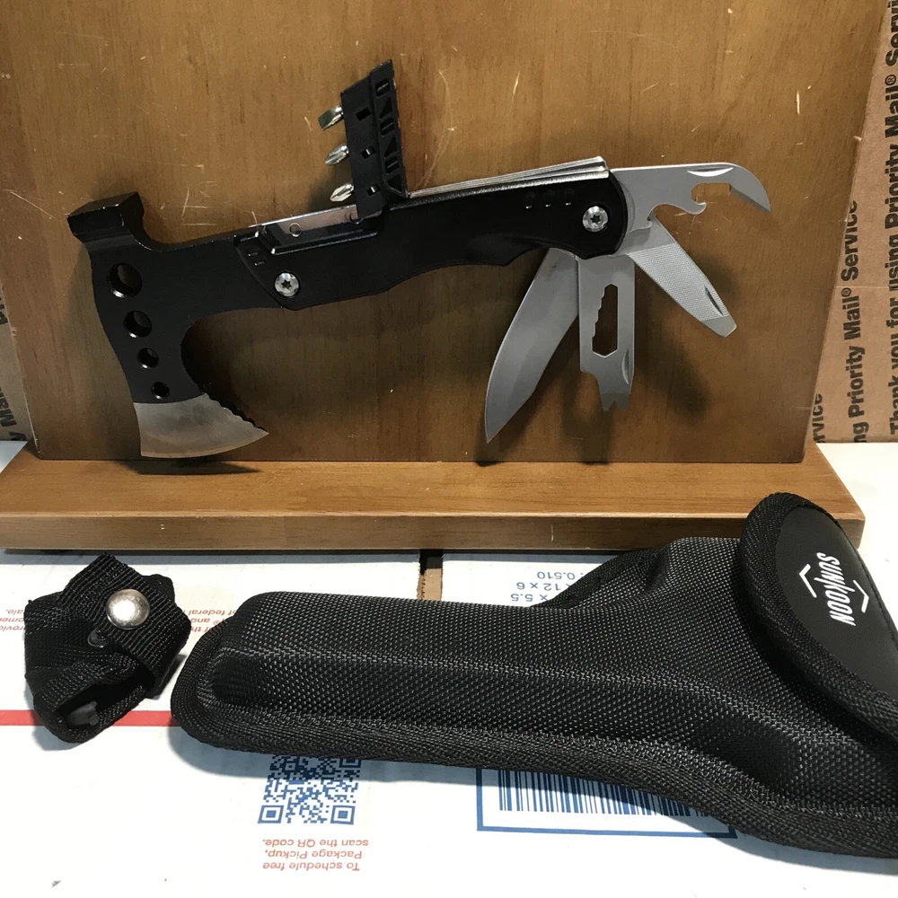 Multi-Tool Camping Trekking Adventure Equipment Hammer Survival Knife Work #107