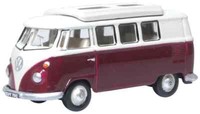 Volkswagen T1 Campingbus 1/76 1956 Bordeauxrot & Hellgrau Oxford 76VWS010 Zamak