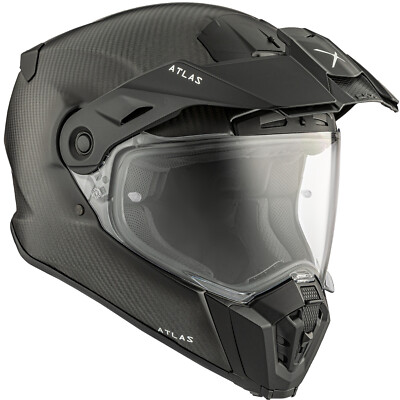 CKX Atlas Motorcycle Helmet Single Shield Quick Release Solid Matte Carbon