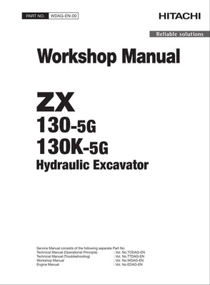 HITACHI ZAXIS ZX130-5G130K-5G Excavator Workshop Service Manual