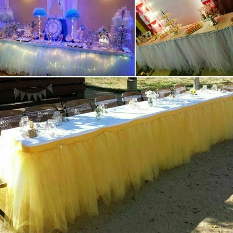 22M Tulle Mesh Net Fabric Table Skirt Tutu Dress Crafts Baby Shower Party Decor - Image 4 of 4