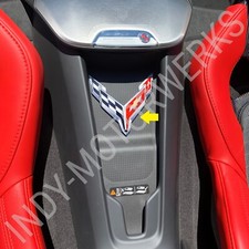 C8 Corvette Waterfall Wireless Phone Charger Bay Crossed Flag Emblem C8 Corvette Waterfall Wireless Phone Charger Bay Crossed Flag Emblem