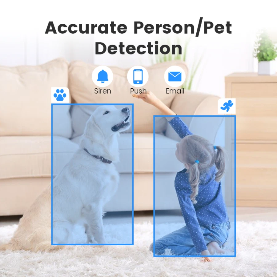 Cámara inteligente interior inalámbrica XIAOVV 2K WiFi para seguridad en el hogar (2 piezas) Foto 4 de 4