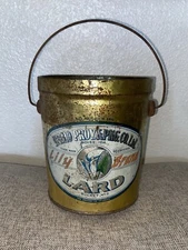 Vintage Idaho Prov. & Pkg. Co. Lily Brand Lard Can BOISE IDAHO Advertising
