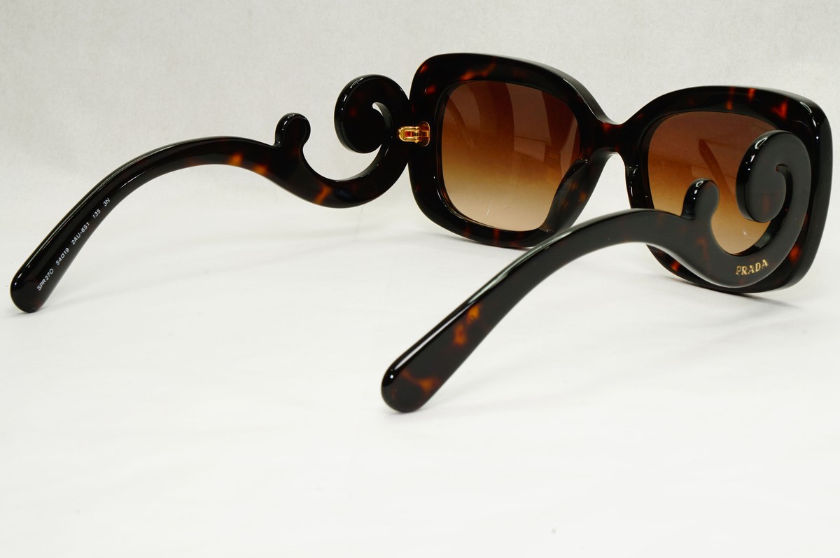 Prada Sunglasses Baroque Swirl Square Brown PR27OS SPR 27O 2AU-6S1