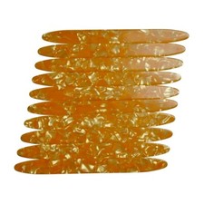 10Pcs Gauge 0.71mm Celluloid Strips Oud Picks Reeshe for Oud Qadim Pearl Yellow