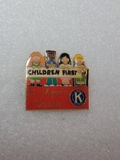 Kiwanis Florida Ft. Myers South Children First Enamel Gold Toned Dual Post Pin