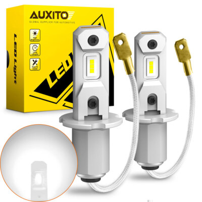 2pcs LED Headlights Bulbs DRL 6500K White H3 Fog Light Lamps Super Bright AUXITO