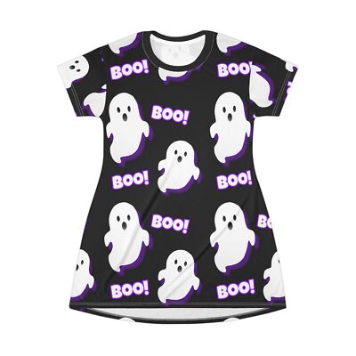 ghost t shirt dress Halloween Boo! Ghost Black T-Shirt Dress