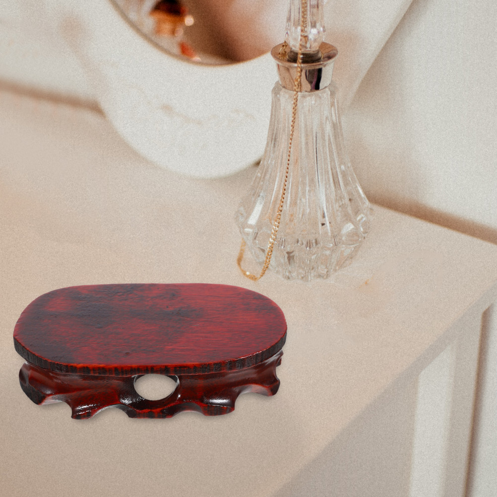 2Pcs Vase Stand Wood Display Oriental Bonsai Pot Base Holder